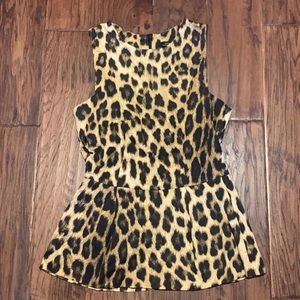 ZARA  Leopard Print Peplum top